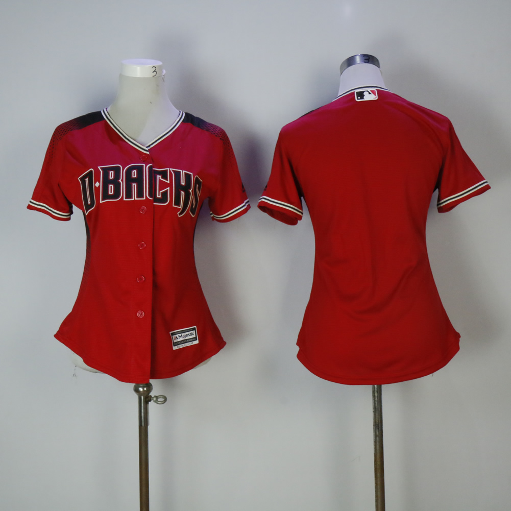 Women Arizona Diamondback Blank Red MLB Jerseys->arizona diamondback->MLB Jersey